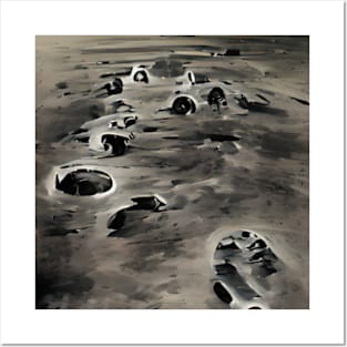 Footprints on the Moon Posters and Art